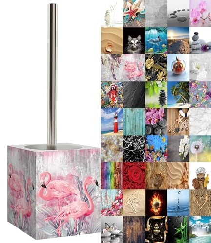 Sanilo WC Bürste, viele schöne Klobürsten zur Auswahl, hochwertige Qualität, Elegantes Design (Flamingo)