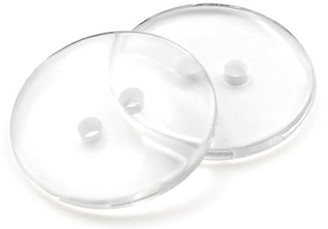 20 edle Harzknöpfe 20mm rund transparent 2-Loch Knopf Knöpfe Knöpfe aus Harz zum annähen basteln nähen Jackenknöpfe Bastelknöpfe Zweilochknöpfe Zweilochknöpfe