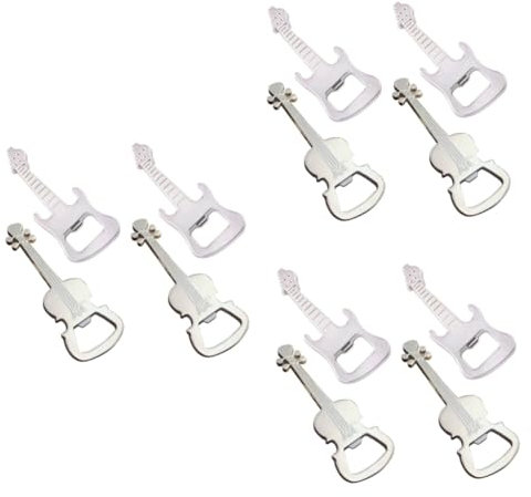 BESTonZON 12 Pezzi Chitarra Cavatappi Birra Apriscatole Vino Cavatappi Decorativo Apri Di Bottiglia Chitarra Violino A Forma Di Apribottiglie Chiave Appesa Decori Apri Bottiglia Di Vino In