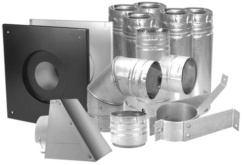 Duravent SD3000-A 3 Pellet Stainless 810001437, 3PVL-KHA Vent Kit, Silver