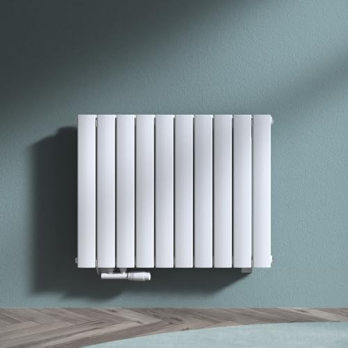doporro Design Flachheizkörper Badheizung Paneelheizkörper Zweilagig Vertikal Seitenanschluss Badheizkörper 77x60cm Weiß FV
