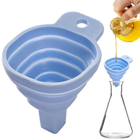 Embudos plegables para cocina, embudo retráctil | Embudo de bebida para botella,Embudo de cocina, accesorios de gadgets de cocina, embudo telescópico plegable para llenar Wobblo