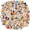 Amaxiu Funny Vinyl Cat Decals, 100 Pcs Cute Cat Stickers for Water Bottles, Scrapbook, Laptop & More
