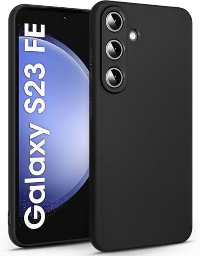BENNALD Hülle für Samsung Galaxy S23 FE 5G, Extrem Dünn Handyhülle Weiche TPU Stoßfest Kratzfest Schutzhülle Case für S23 FE, Matt Schwarz