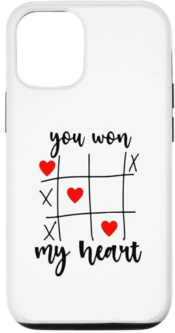 Hülle für iPhone 15 Pro Valentinstag Lustig Tic-Tac-Toe You Won My Heart Männer Frauen