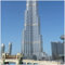 Wallario Glasbild Wolkenkratzer in Dubai - 30 x 30 cm Wandbilder Glas in Premium-Qualität: Brillante Farben, freischwebende Optik