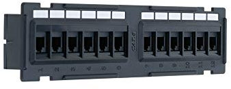 SATMAXIMUM Panneau de brassage Cat6 12 24 48 ports 48 ports Ethernet RJ45 avec barre laser Montage en rack 1U 2U pour câblage Cat6, Cat5e, Cat5 (12 ports)