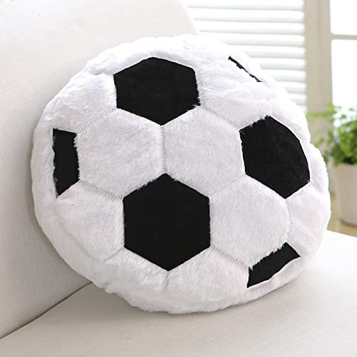 JIAHG Football Plüschkissen Plüsch Fußball Spielzeug 45 * 45cm Fußball Stuhlkissen Sitzkissen Sport-Themenkissen für Kinderzimmer Dekoration, Geschenk für Fußballliebhaber