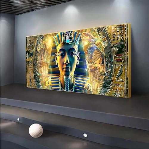 Diamond Painting Ägypten Malen Nach Zahlen Erwachsene 5D Diamant Painting Bilder Kinder, DIY Diamond Painting Totem Dimondpaintin Groß XXL Full Drill Cross Stickerei für Home Wanddeko Gifts 90x180cm