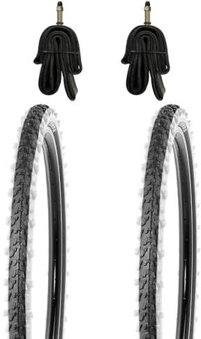 Kenda 2 Stück 24 Zoll Reifen 24x1.95 Zoll 50-507 mit Weisswand, mit Schläucheauswahl (Schläuche mit Dunlopventilen)