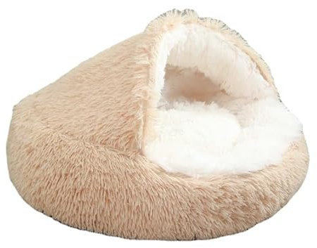 SWZEC dr Pfoten kuschelhöhle das traumbett für ultimativen Komfort (80cm,Beige)