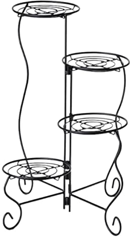 ASHSDI Blumenregal Indoor Blumenständer Aus Metall, Blumenständer, Schmiedeeisen, Bodenstehend, Blumenständer, Gartendekoration Blumenregal Display Rack