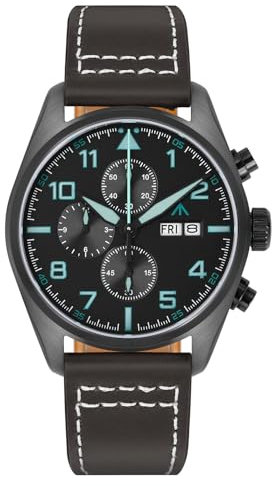 Militado ML04 39 mm Chronograph Herrenuhr 0S00 Quarzwerk gewölbtes Saphirglas leuchtende Fliegeruhr 100 m wasserdicht