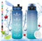 Vikaster Botella agua deporte, 1.5l Botella, sin BPA, Botella Agua con Filtro, Botella agua reutilizable, para Deporte, Running, Gimnasio, Bicicleta