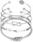 FDEETY 5 Stück Armbänder Set Damen Mehrlagiges Stapelbares Armband Armreif Knoten Kreis Ring Öffnen Geometrisch Armbandset Mode Schmuck Geschenk für Mädchen Frauen (Silber)