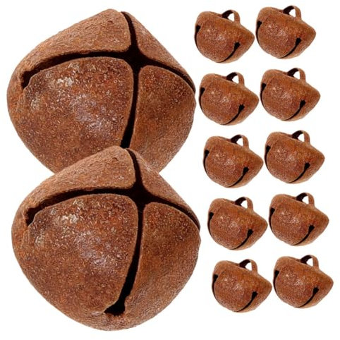 HOLIDYOYO 50pezzi Campanacci Vintage Metallo Arrugginito Per Decorazioni Natalizie Sonagli Leggeri Per Fai Da Te e Crafting Perfetti Per Festività e Matrimoni