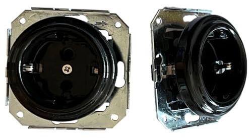 Einbaufuß aus schwarzem Porzellan