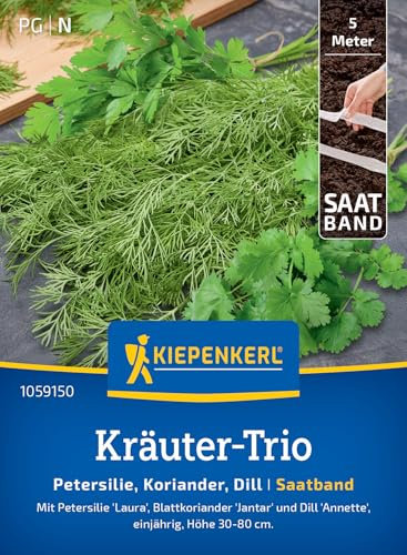 Kiepenkerl Kräuter-Triosamen Laura, Jantar, Annette 1059150 - Beliebte Würzkräuter für frische Zubereitungen - Kräutermischung, Kräutersamen, Gewürzmischung
