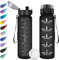 Gourde 500ml, Bouteille d'eau Enfant, Gourde avec Filtre, Gourde Marqueur de Temps, Gourde Motivation, Étanche et Réutilisable, Bouteille pour Enfant, Voyage, Yoga, l'école, Cyclisme, Bureau