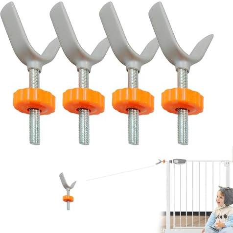 4 Stück Druckschrauben für Kindergitter,Y-Spindel Druckschrauben M10 Treppenschutzgitter Schrauben,Zur Befestigung von Kindertreppenschutzgittern