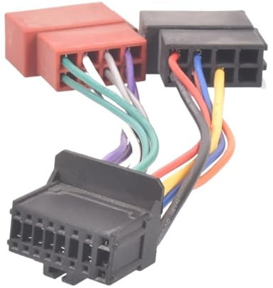ZVPQU Câble d'autoradio 16 Broches for Pioneer, connecteur ISO (2003-2009) câble Adaptateur Radio