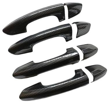 NMJLQW Dekorative Aufkleber Carbon Faser Türgriff Abdeckung Für Ford Für Mondeo Für Fusion 4 MK4 CD391 2014-2022 Auto Außen Styling Aufkleber(4Handle NO Keyhole)