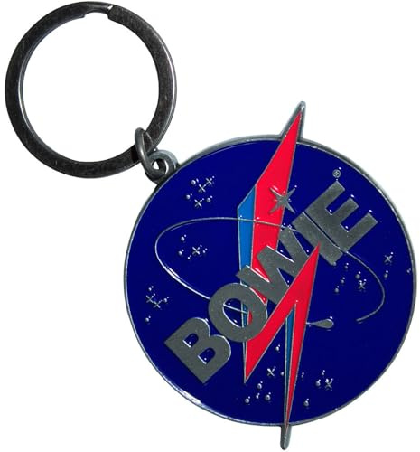 Rock Off officially licensed products David Bowie Space Logo keyring Keychain One Size