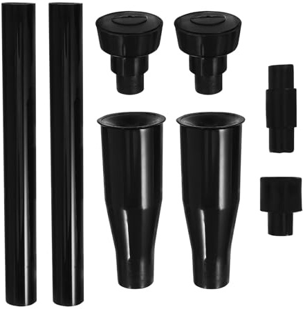 8 Stück Pumpenkopfdüse aus Kunststoff für Teich und Aquarium | Springbrunnen Düse Ersatzteile für Springbrunnenpumpen, Schwarz, Vielseitiges mit Zubehör und Wassersparfunktion