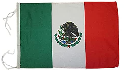 BANDERA de MÉXICO 45x30cm - BANDERINA MEXICANA 30 x 45 cm cordeles - AZ FLAG