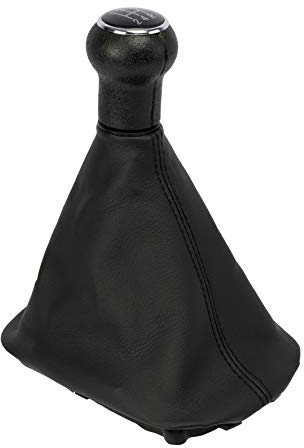 Origen Pomo + Fuelle de Cambio de Marcha Específico para Volkwagen Passat B5 Plus 3BG (2001-2005) para 5/6 Velocidades. Perfecto para el Remplazo del Fuelle Original.