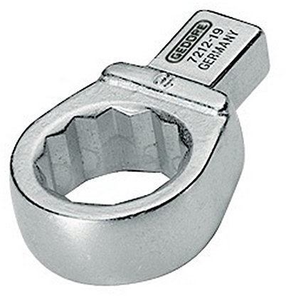 Einsteck-Ringschlüssel 17mm 9x12 matt Chrom CV.