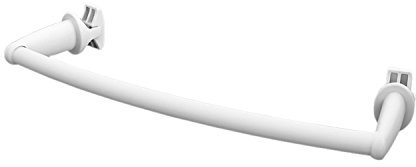 Finimetal - Accessoires sèche-serviette - Porte-serviettes universel pour radiateur sèche-serviettes cintré - 430mm - Blanc