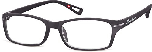 Montana Eyewear Sunoptic MR76 +2.50 Lesebrille in schwarz, inklusive Softetui, transparent