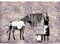 Runa Art Fototapete Washing Zebra Banksy Modern Vlies Wohnzimmer Schlafzimmer - Made in Germany - Braun 9388010b