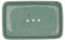 Tranquillo Rustic Ceramic Rectangular Soap Dish 14 x 9 cm Petrol Blue