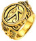 FaithHeart gold Horus Auge Bandringe herren vintage Fingerring Siegelring Partnerring männer ringe mit schmuck box