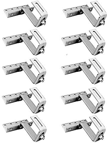Offgridtec 10 Stk Edelstahl Dachhaken 3-fach verstellbar Dachziegel Frankfurter Pfanne