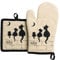 Lot gant/manique Dubout 3 chats beige 18 x 28 cm Winkler