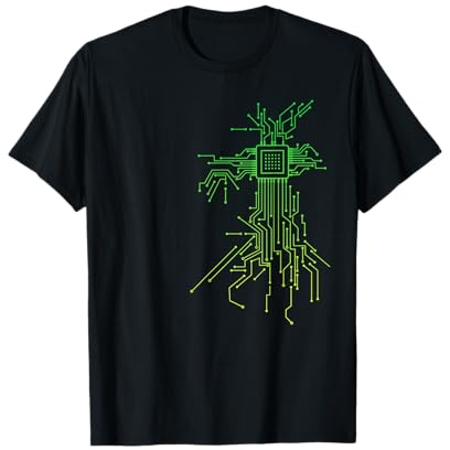 Disposition des Cartes de Circuit imprimé CPU Heart Computer T-Shirt