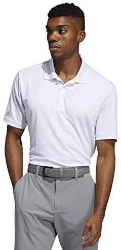 Adidas Golf Herren Performance PRIMEGREEN Polo-Hemd - Weiß - L