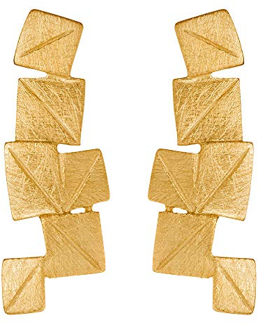 Heideman Ohrringe Damen Partis goldfarbend aus Edelstahl gold farbend matt Ohrschmuck für Frauen ohne Stein