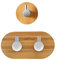 Brateuanoii 2 Pieces Bamboo Towel Hooks, Bamboo Self Adhesive Towel Hooks, Self Adhesive Towel Hooks for Hanging Objects in Bathroom or Kitchen