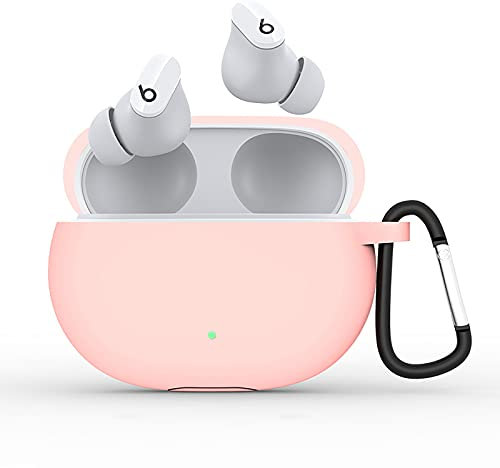 GIOPUEY Cilicone Case Compatible with Beats Studio Buds/Buds+/Buds Plus (2023), Ultra-thin soft Case Cover, Slim-Fit,Anti-Fall,Not Easy to Dirty - Pink