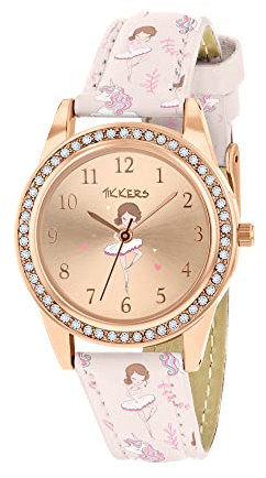 Tikkers Orologio Analogico al Quarzo Ragazza con Cinturino in Poliuretano TK0204