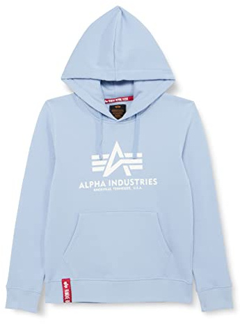 Alpha Industries Basic Hoody Kapuzensweat für Herren Light Blue