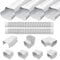Cestluck 4'' 17 Ft PVC Decorative Pipe Line Cover Kit for Ductless Mini Split Air Conditioner-Full Set, No Other Parts Needed