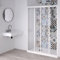 Decorspace Box doccia a Nicchia Acril in Acrilico con profili in PVC apertura laterale riducibile Made in Italy (110 X h 190 cm)