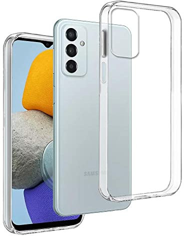 REY Cover in Gel TPU Trasparente per Samsung Galaxy M23 5G - Samsung Galaxy M13 4G - Samsung Galaxy F23 5G, Ultra Sottile 0,33 mm, Morbido Flessibile, Custodia Silicone