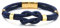 COOLSTEELANDBEYOND Uomo Donna Braccialetto di Amicizia, Nodi Marinari Nodo Nautico Scuro Blu Cotone Cinghie Braccialetto Colore Oro, Fascia di Polso