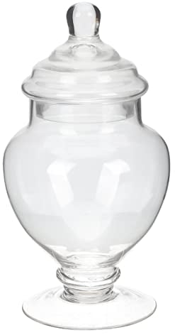 Clear Glass Crystal Apothecary Jars Glass Candy Jar Candy Buffet Display Elegant Storage Jar Sweet Jar Decorative Party Wedding Candy Organizers Canister